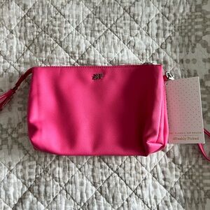 Brand new hot pink freshly picked zip pouch/clutch